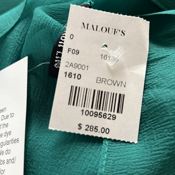 Vintage Melinda Eng Designer Emerald Green Silk And Satin ShortParty Dress Siz 4 - Picture 9 of 17